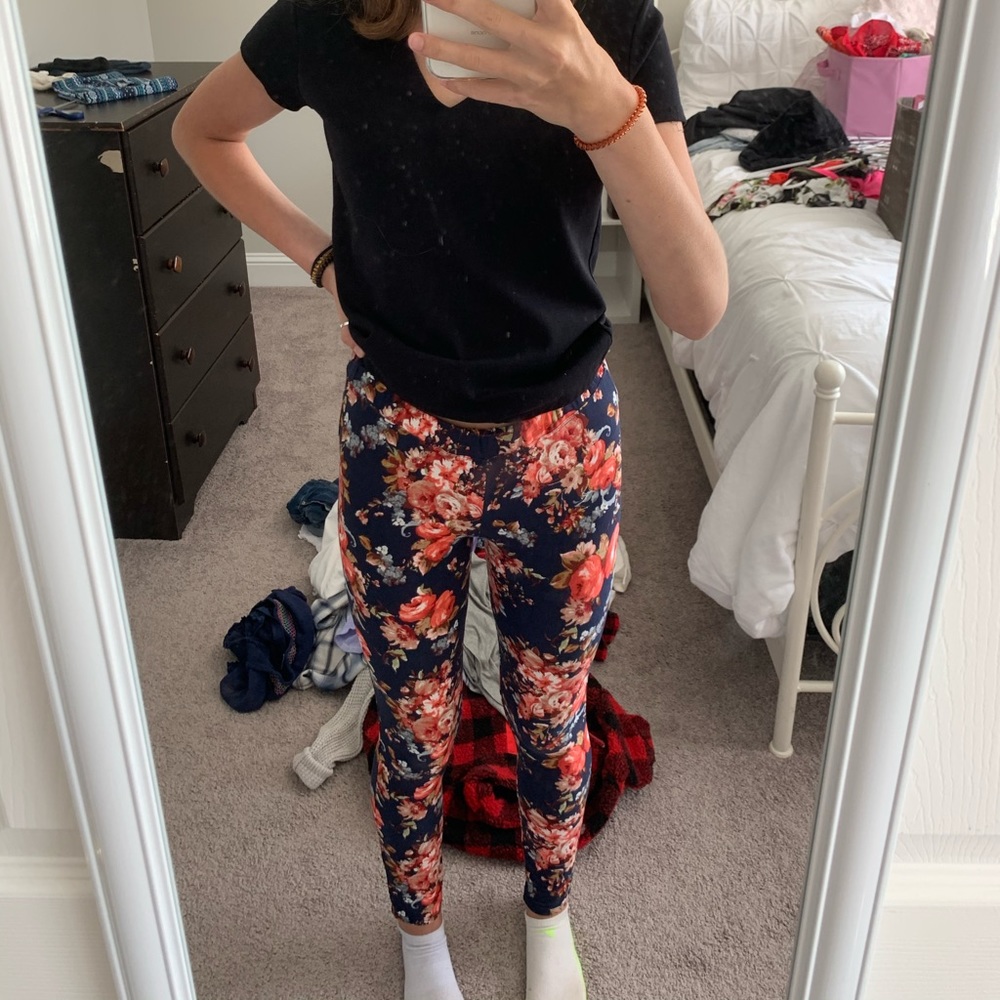 small floral leggings